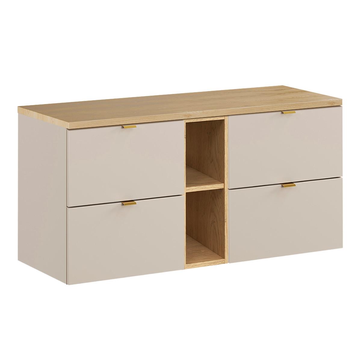 WASCHTISCHUNTERSCHRANK 120.6cm Azel Kaschmir - Beige, Holzwerkstoff (120.6/52/46cm) - Petits-meubles