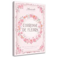 WANDBILD shabby chic rosengirlande - Pink, Textil (40/60cm) - Feeby