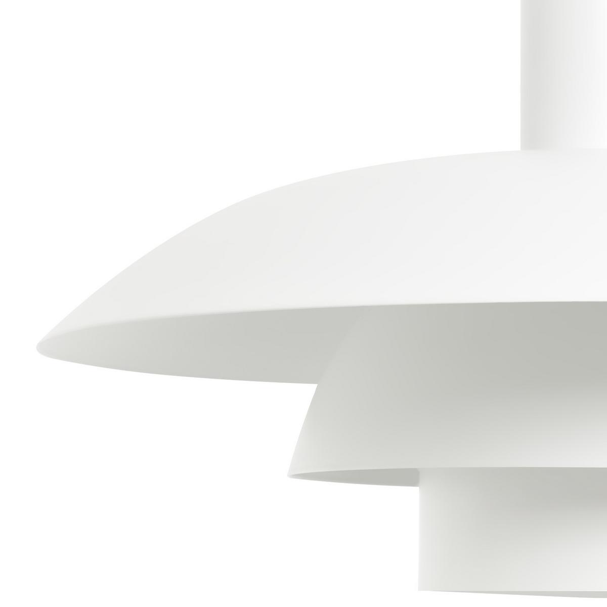 HÄNGELEUCHTE Weiß Hilba - Weiß, Metall (36/36/153cm) - Beliani