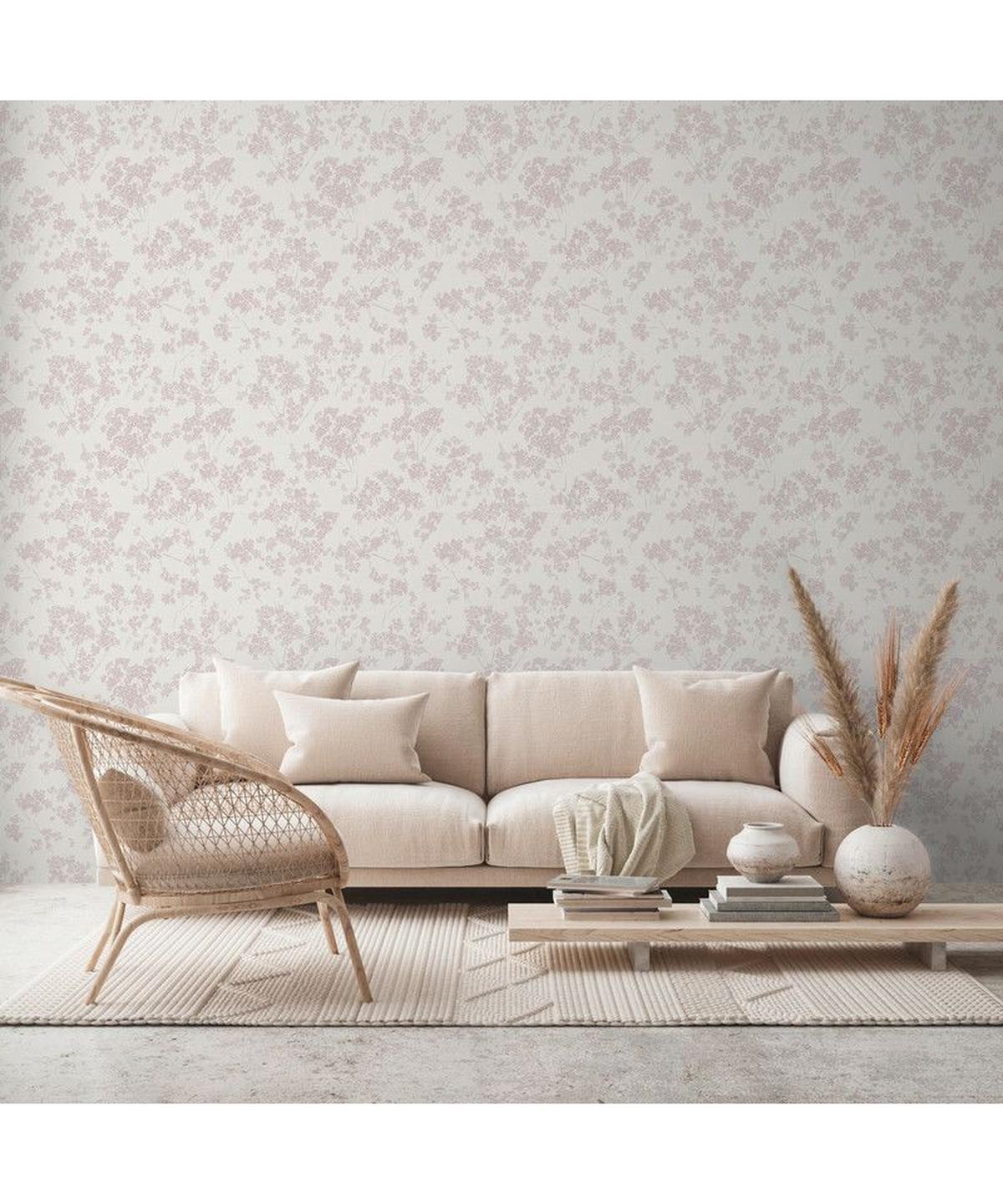 VLIESTAPETE Rosa 53/1005 cm - Weiß, Textil (53/1cm) - KUNSTLOFT