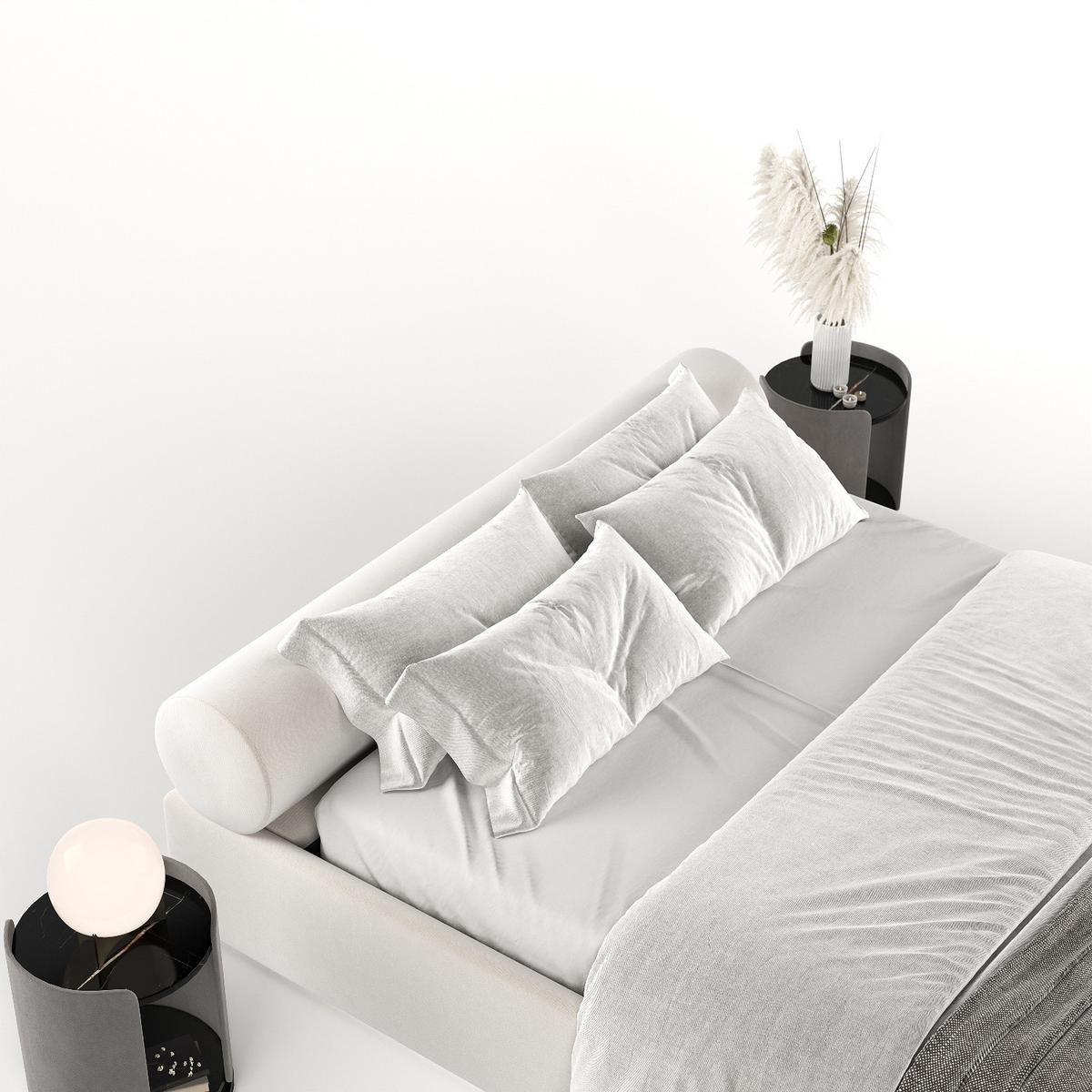 POLSTERBETT Solvo mit Stauraum 200/200 cm Creme im Paros Stoff - Creme/Schwarz, Holz/Holzwerkstoff (200/200cm) - AltaBeds