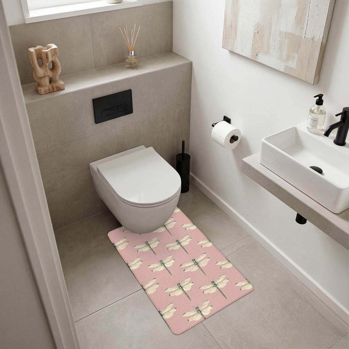 WC-VORLEGER Lillibells - Muster - Rosa WC Teppich 50x80 cm - Rosa, Textil (50/1cm) - OnlyWow