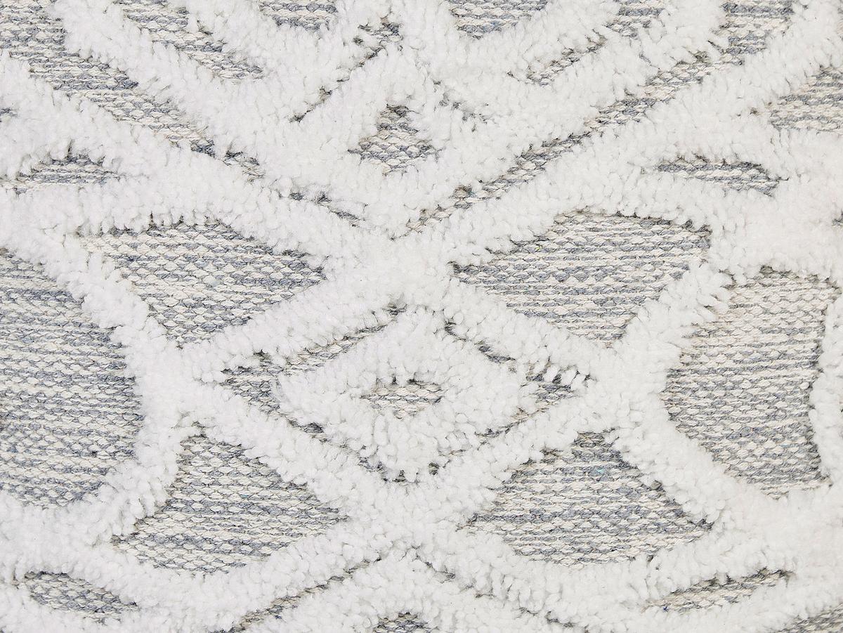 POUF Bhilwara 40/40/40 cm - Weiß, Naturmaterialien/Textil (40/40/40cm) - Beliani