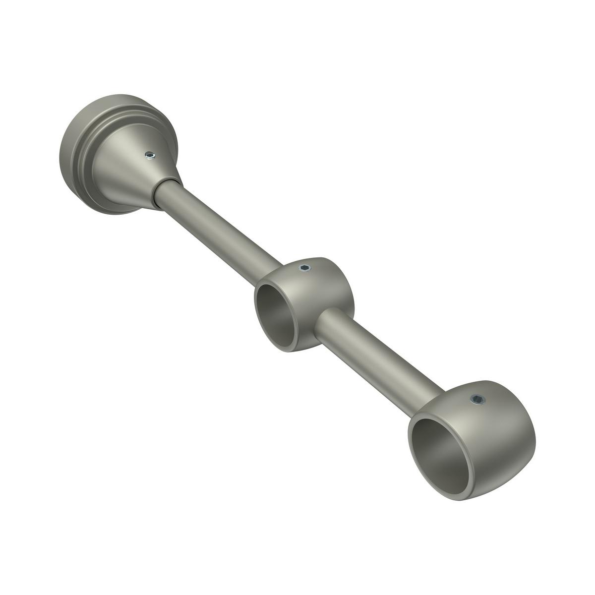 GARDINENSTANGE Primus Alessia 120 cm, 2-läufig, 16 mm Ø Chrom matt - Chromfarben/Nickelfarben, Metall (120cm) - INTERDECO