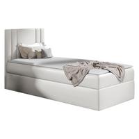 BOXBETT Carmen Mini, Seite zum Öffnen des Bettkastens: Links - H3 - Weiß, Holz (100/200cm) - MIRJAN24