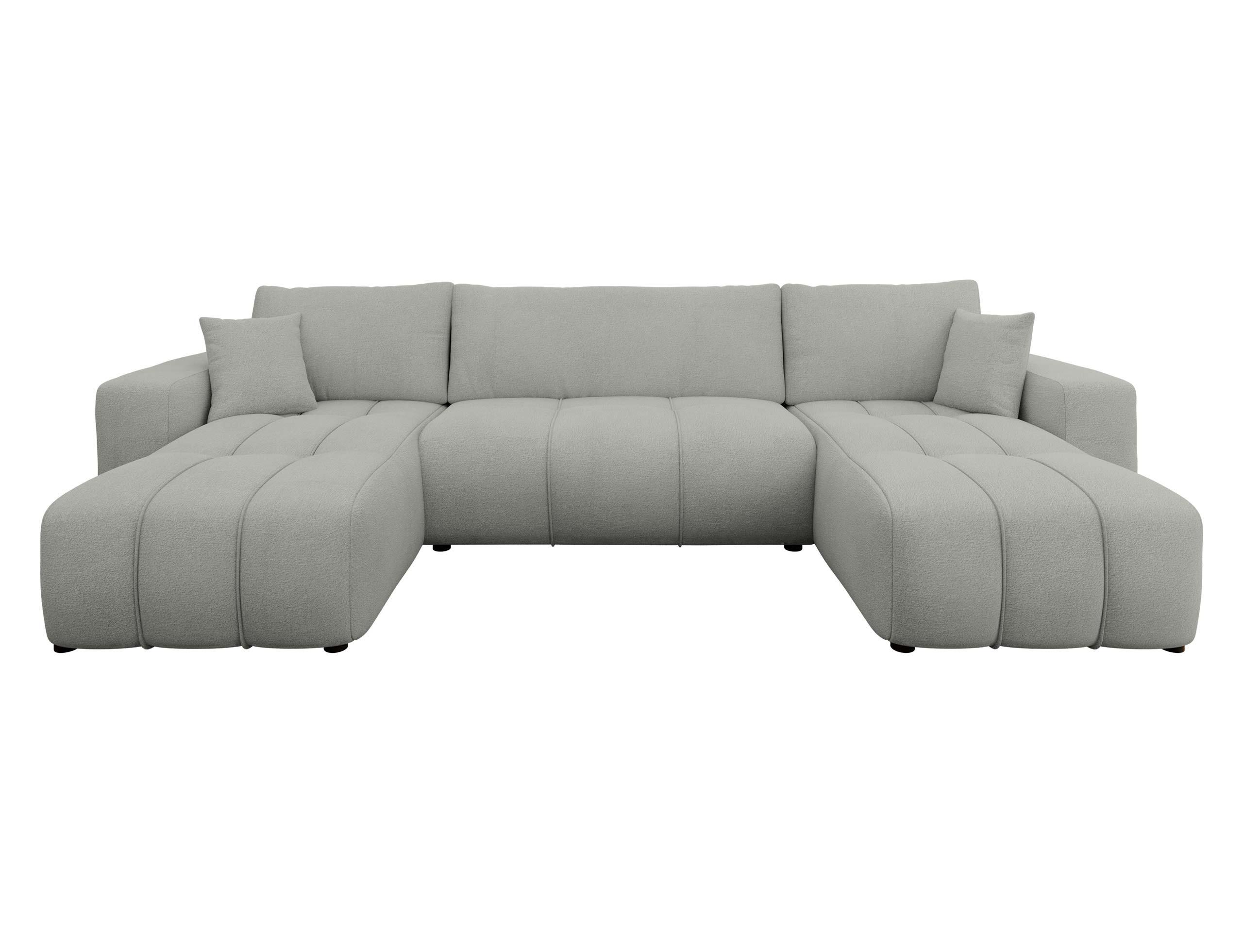 WOHNLANDSCHAFT Furyn U - Schwarz/Grau, Holz/Kunststoff (312/82/145cm) - MIRJAN24