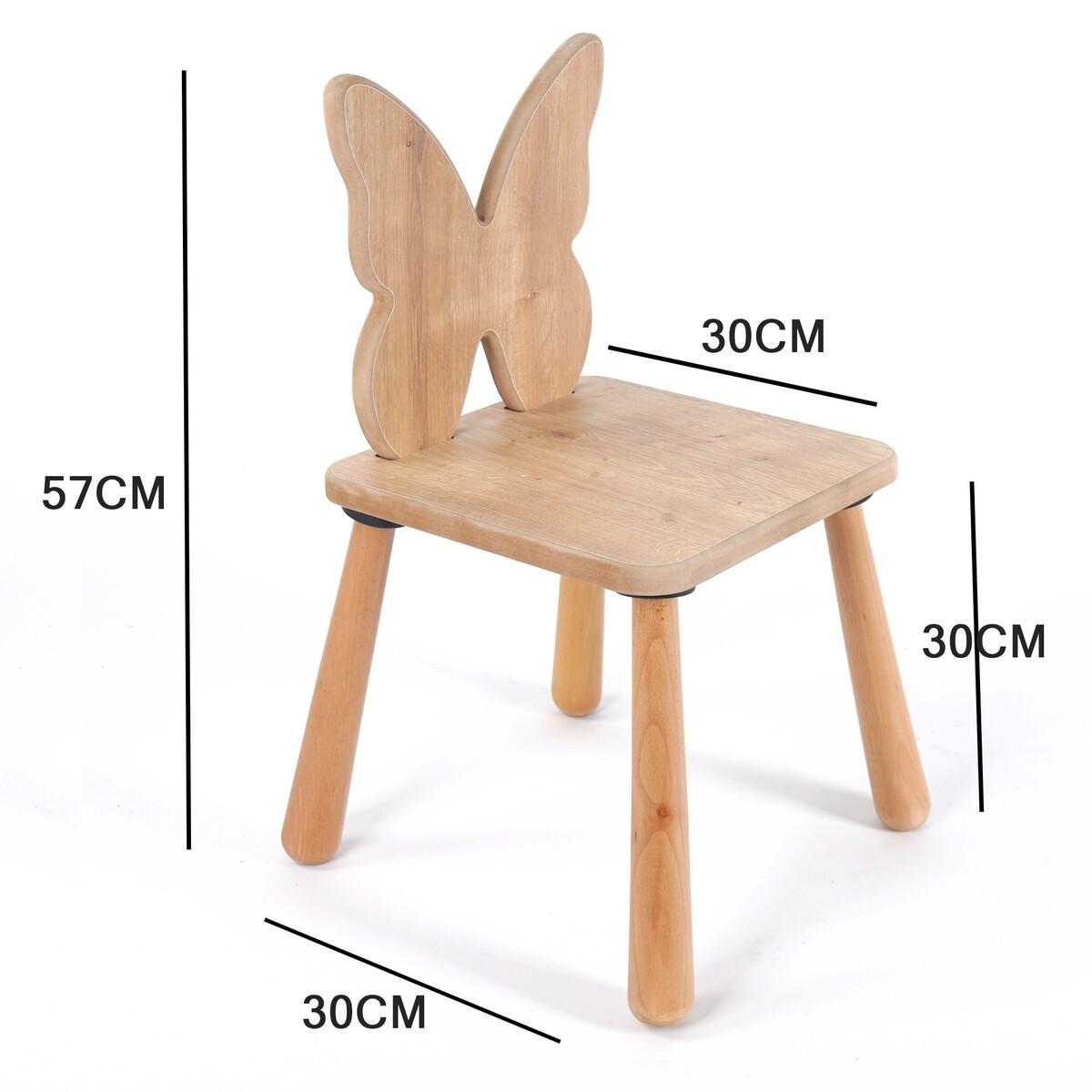 KINDERSTUHL mit schmetterlingslehne 30/30/57 cm - Eichefarben, Holzwerkstoff (30/57/31cm) - Calicosy