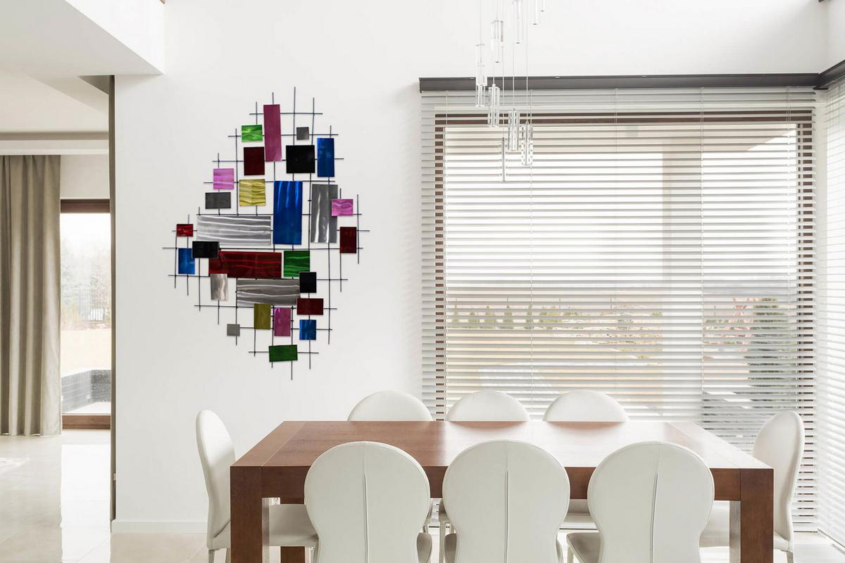 WANDDEKO Bunt 111/78 cm - Multicolor, Metall (3/78/5cm) - KUNSTLOFT
