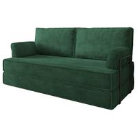 BETTSOFA SILAR aus Schaumstoff Cordstoff Grün Schlaffunktion - Grün, Textil (170/86/80cm) - MASSENO