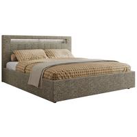 POLSTERBETT GOLD 5 CLASSIC 140/200 - Grau Strukture - Pocket-Matratze - Grau, Textil (140/200cm) - MKS