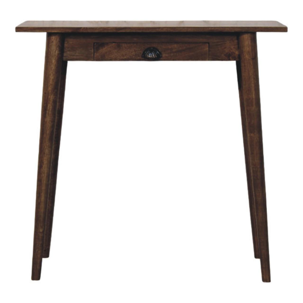 SCHREIBTISCH Klassisches Grau-Finish, 1 Schublade, Dunkelbraun - Dunkelbraun/Braun, Holz (80/35/77cm) - Artisan Furniture