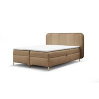 BOXBETT Avery In überlänge - Braun, Holzwerkstoff/Textil (180/220cm) - Fun Möbel