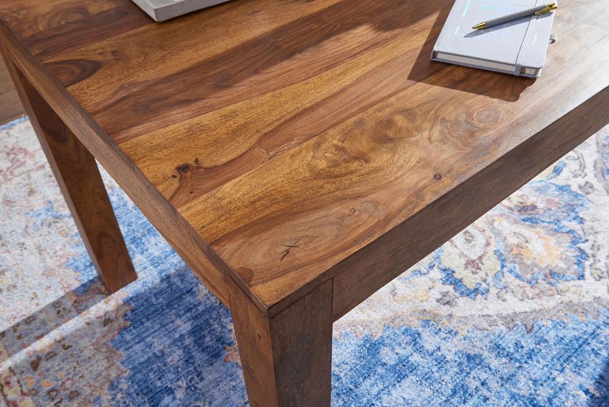 ESSTISCH Massivholz Akazie Rechteckig Handgefertigt NAKO, Braun 180x90x76 cm - Dunkelbraun/Braun, Holz (90/180/76cm) - KADIMA DESIGN