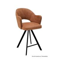 THEKENSTUHL (2er-Set) Delinda 59x104x61 Schwarz/Cognac - Cognac/Schwarz, Kunststoff (61/104/59cm) - 58aufmkessel