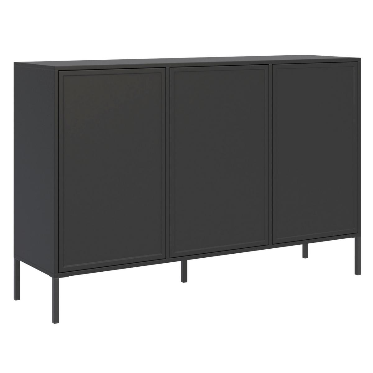 SIDEBOARD Velveto Schwarz 150 cm - Schwarz, Holzwerkstoff/Metall (150/86/40cm) - Selsey