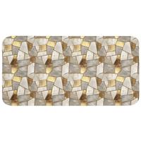 WC-VORLEGER Mosaik - Marmor - Gold WC Teppich 120x60 cm - Champagner, Textil (120/1cm) - OnlyWow