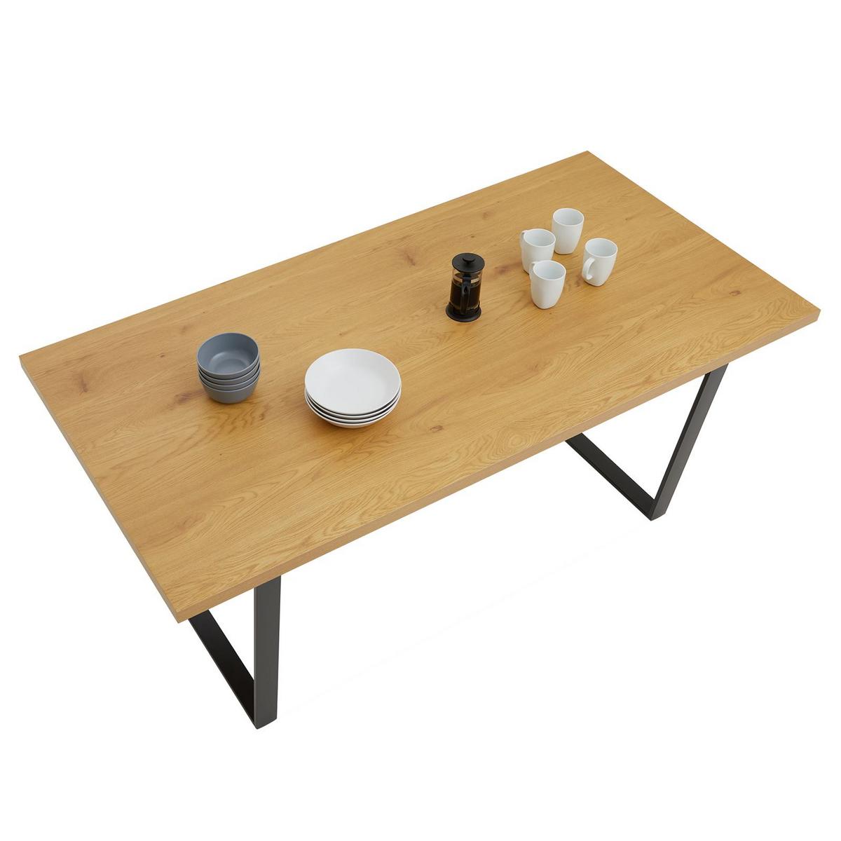 ESSTISCH VIDAGO - Wildeiche, Holzwerkstoff/Metall (90/180/76cm) - CARO-Möbel