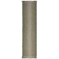 JUTETEPPICH handgewebt WEAVER, einfarbig, Grün, 60 x 230 cm - Grün, Textil (60/230cm) - KADIMA DESIGN