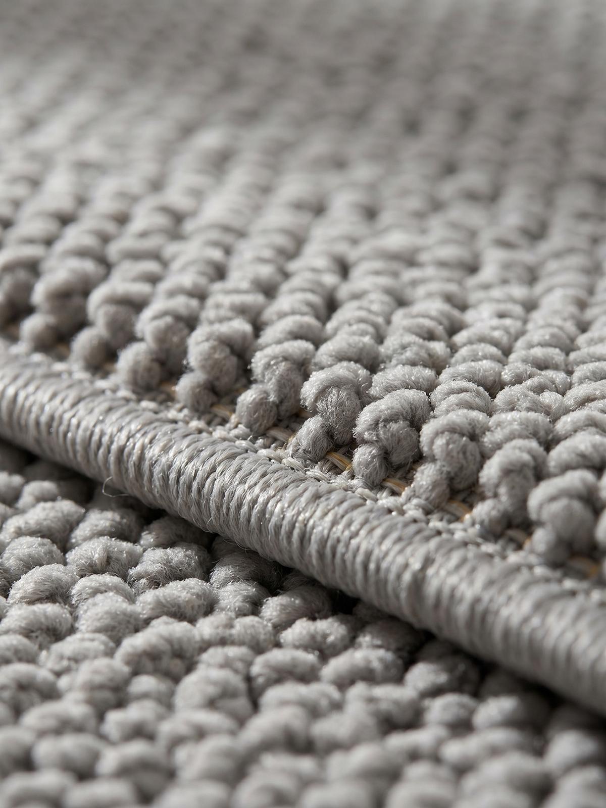 TEPPICH Flachgewebe LANGAU in Silber, meliert, 160 x 230 cm - Silberfarben, Textil (230/160cm) - KADIMA DESIGN