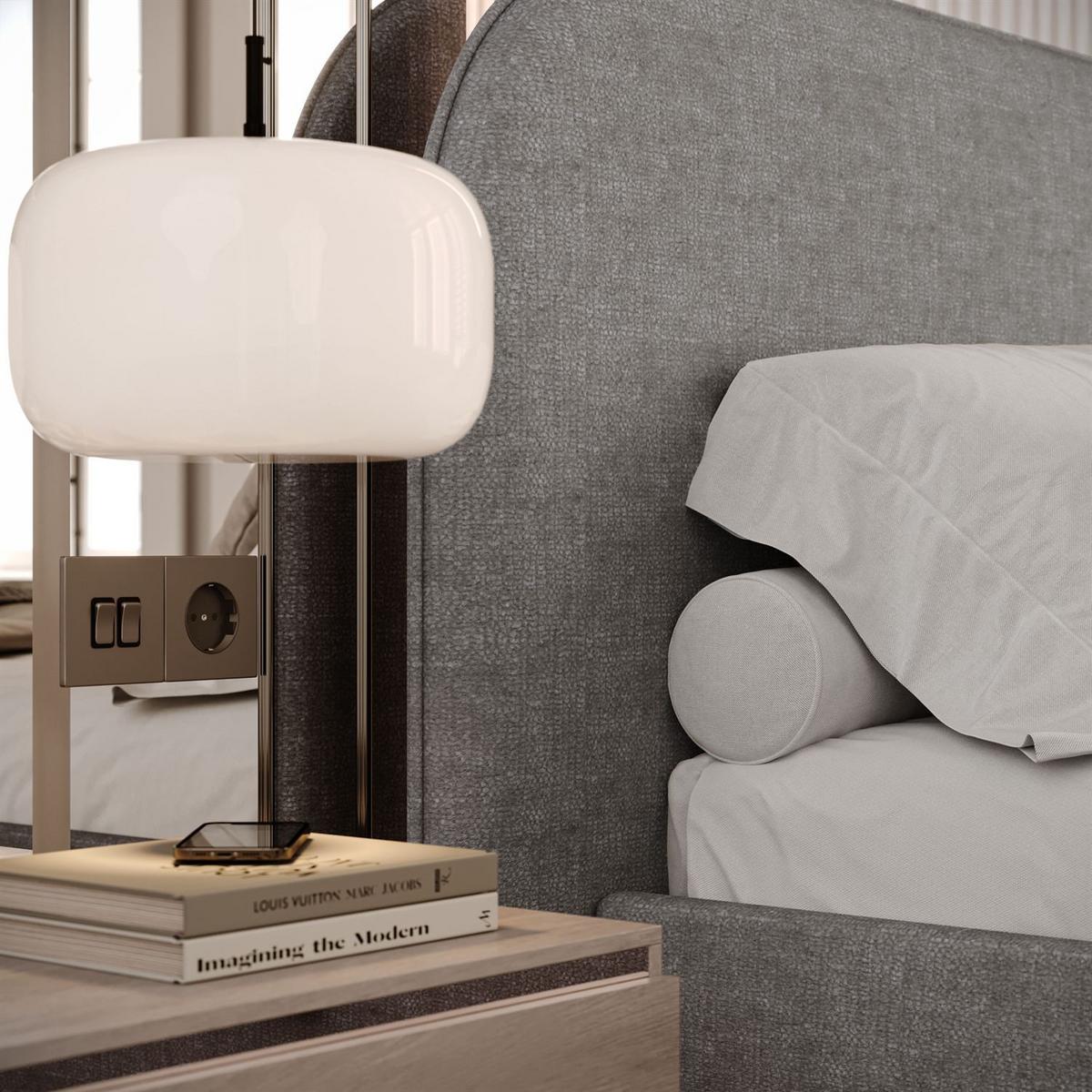 POLSTERBETT OLIMPIA mit Bettkasten 140x200, Perfect Harmony 82 - Grau, Textil (140/200cm) - Lookway