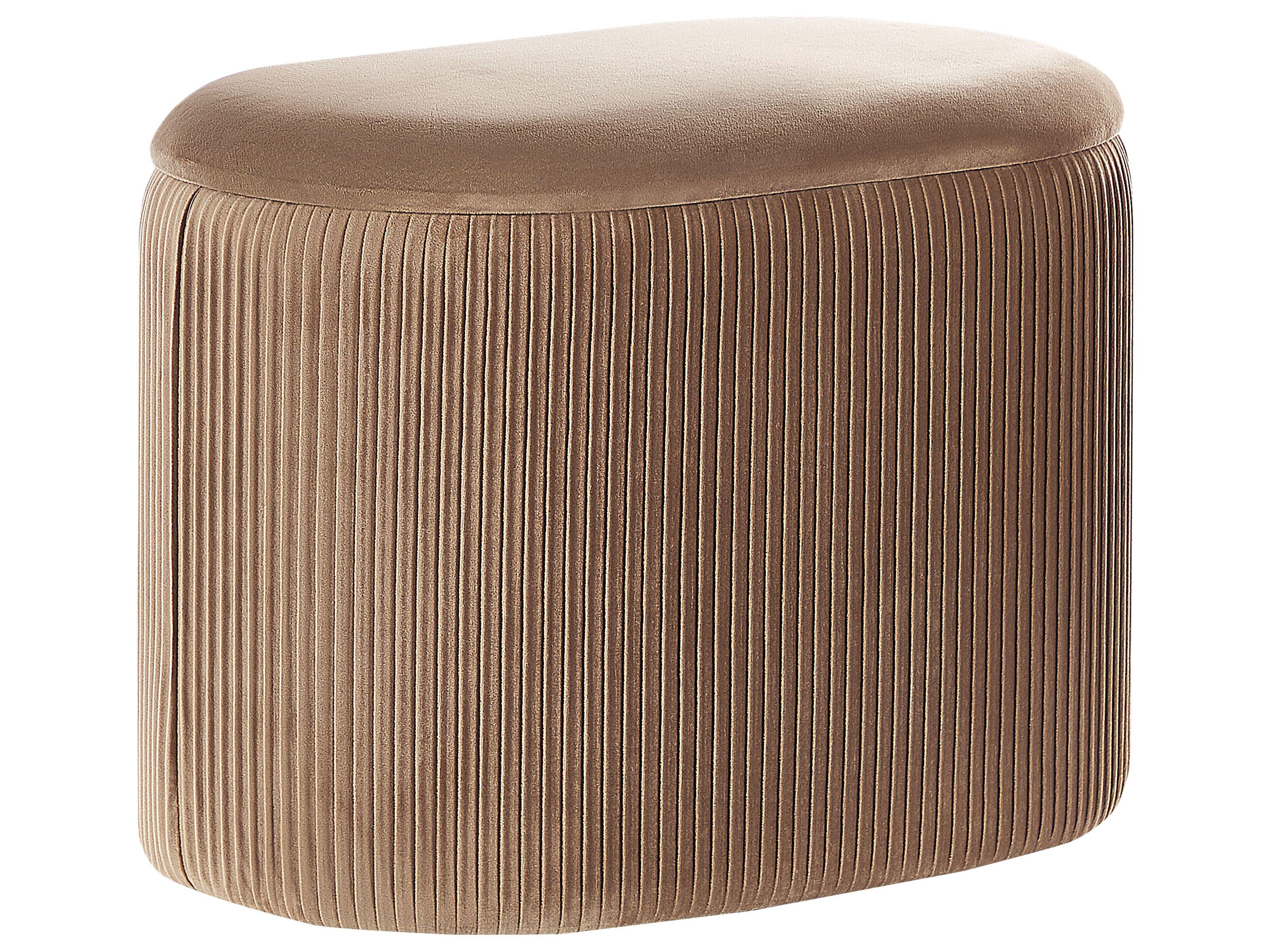 POUF Richland 35/55/41 cm - Beige, Textil (55/41/35cm) - Beliani