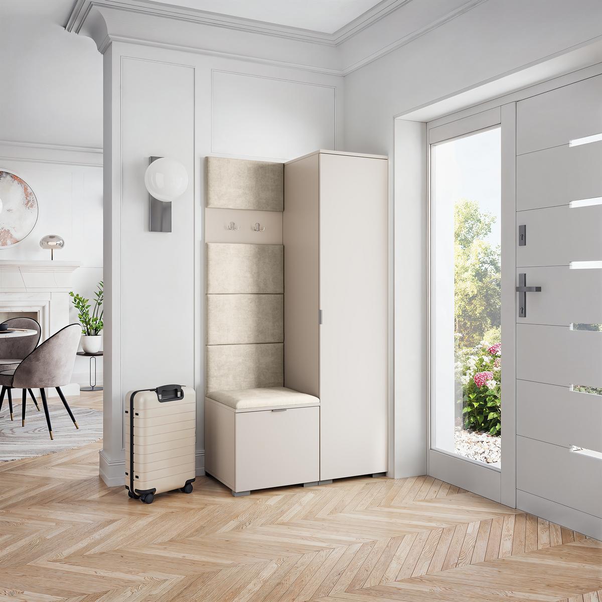 GARDEROBENSCHRANK LORI 95/181/51 cm Modern Kaschmir - Kaschmir/Beige, Holzwerkstoff (95/181/51cm) - MASSENO