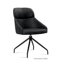 ESSZIMMERSTUHL drehbar (4er-Set) Dorian 52x82x63 Schwarz/Anthrazit - Anthrazit/Schwarz, Kunststoff (63/82/52cm) - 58aufmkessel