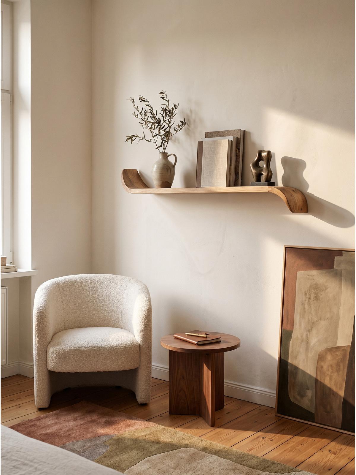 WANDREGAL ARBOGA, Mango Massivholz, handgefertigt, 120 x 20 x 36 cm - Braun, Holz (120/36/20cm) - KADIMA DESIGN