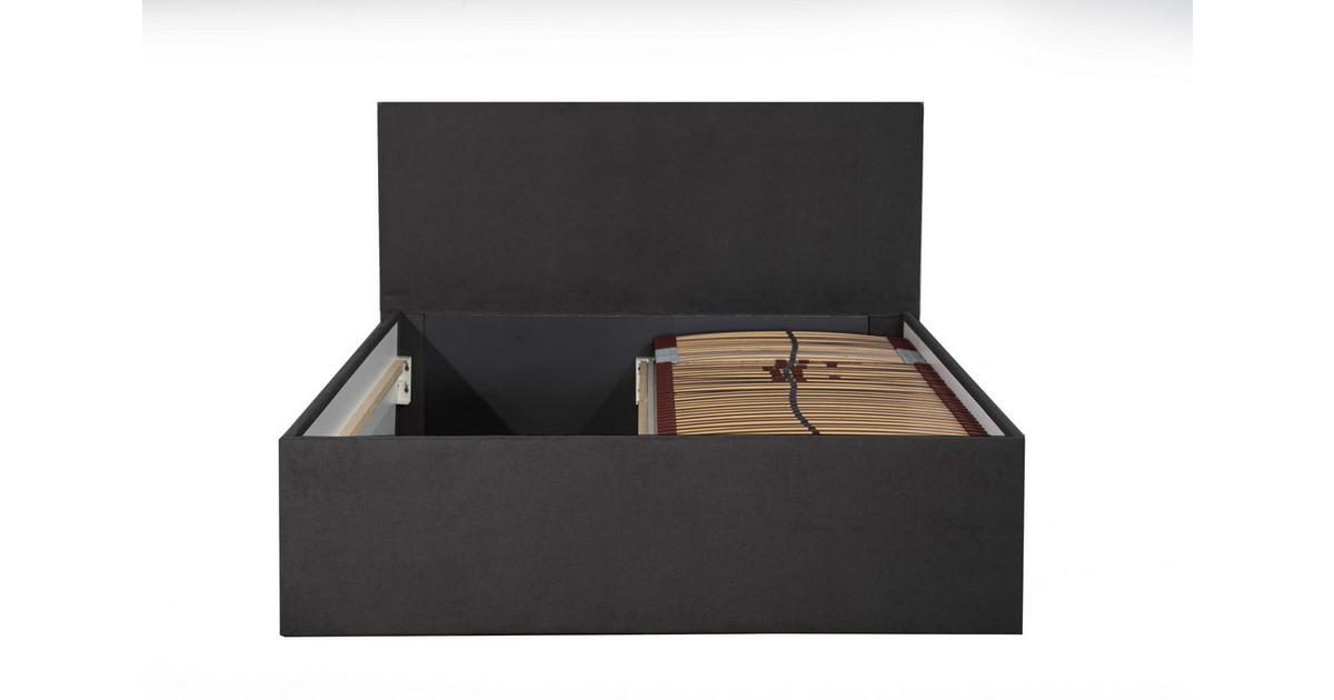 Halmon Schlafkomfort Betten POLSTERBETT Gent Anthrazit 200 x 200 x 32 ...