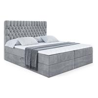 BOXBETT mit Matratze H4 und Lattenrost - SERENE - 140x200 - H4 - Hellgrau - Grau, Holzwerkstoff (140/200cm) - ALTDECOR