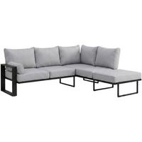 LOUNGEECKTEIL Verdino mit Metallrahmen 207 cm Hellgrau - Hellgrau, Metall (207/90/199cm) - Beautysofa