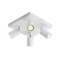 DECKENSTRAHLER Baunach 4-flammig 25/25/14.4 cm - Weiß, Metall (25/25/14.4cm) - Nettlife