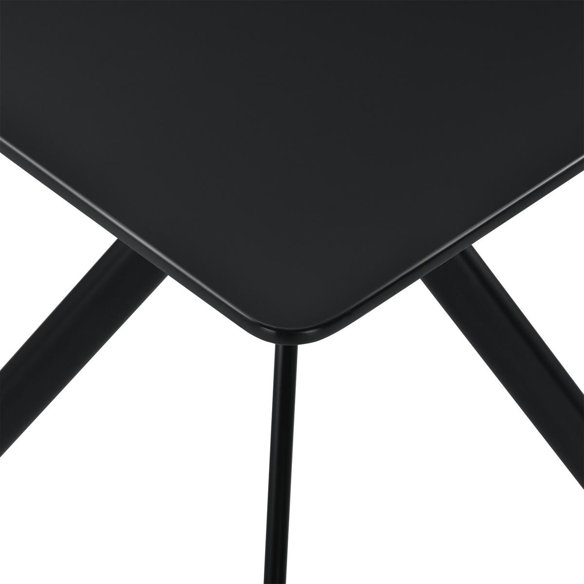 ESSTISCH Ankara - Schwarz, Holzwerkstoff/Metall (60/60/75cm) - [en.casa]