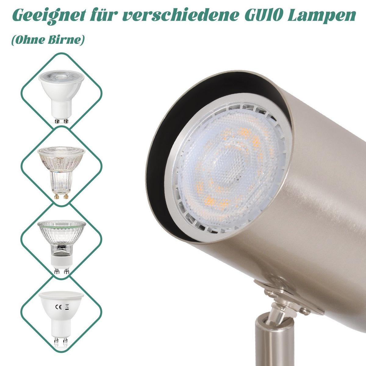 DECKENSTRAHLER Eddard 16.5/9/5.5cm - Silberfarben, Metall (16.5/9/5.5cm) - ZMH