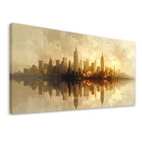 LEINWANDBILD Städte & Architektur 80x40cm - Beige, Textil (80/40cm) - Feeby