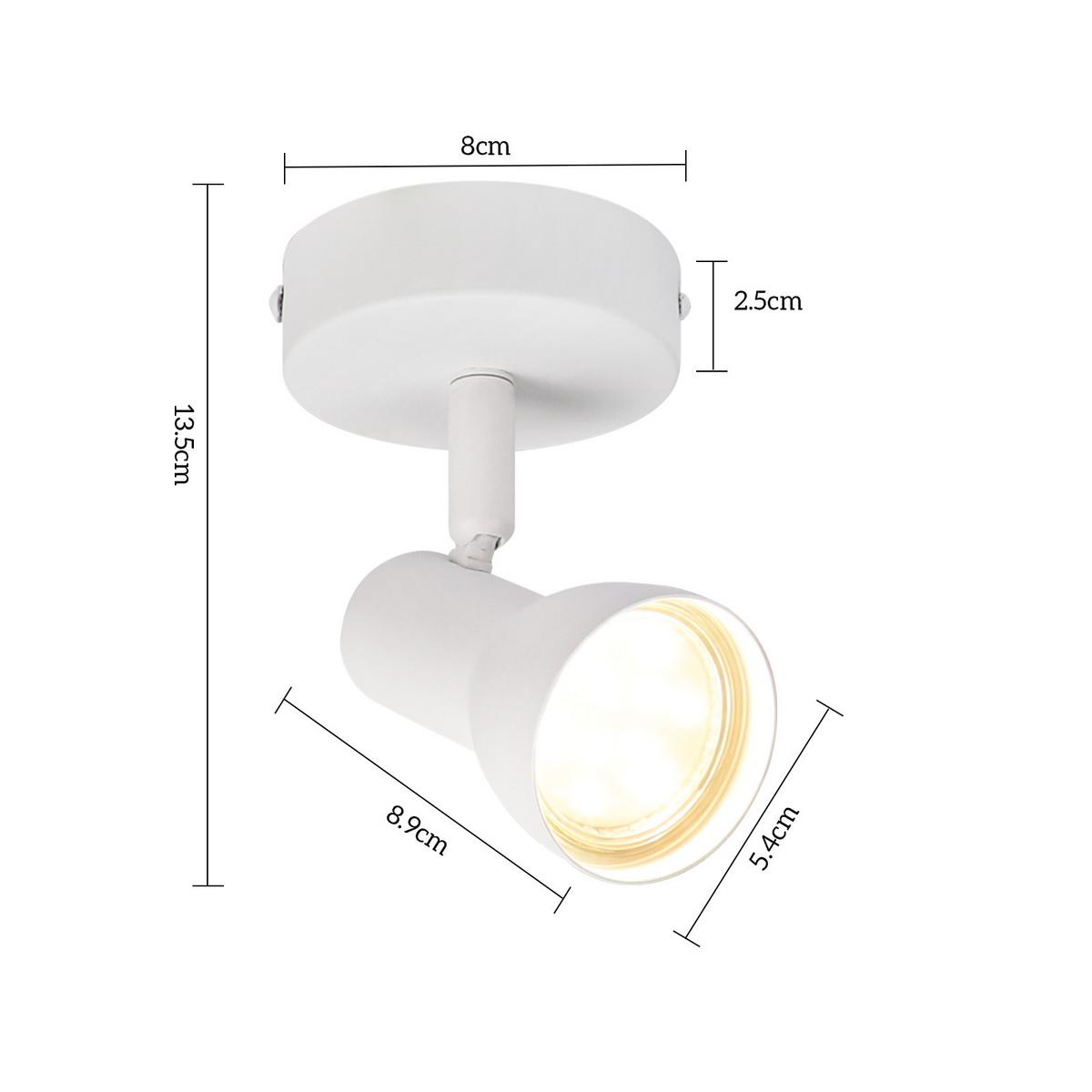 STRAHLER Floryna 1 Flammig 8/9/13.5 cm - Weiß, Metall (13.5/8/9cm) - ZMH