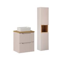 BADMÖBEL 50.4cm Riva 2er-Set Kaschmir - Kaschmir, Holzwerkstoff (50.4/59/40cm) - Petits-meubles