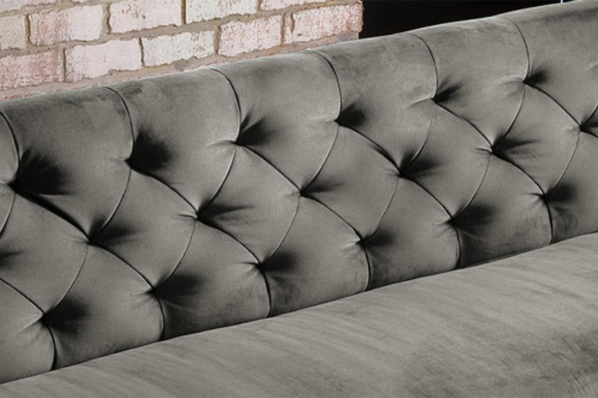 ESSZIMMERBANK CHARME Grau Velvet - Grau, Textil (246/85/68cm) - KAWOLA