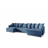 WOHNLANDSCHAFT Minea - Blau, Holzwerkstoff/Textil (362/70/153cm) - Fun Möbel