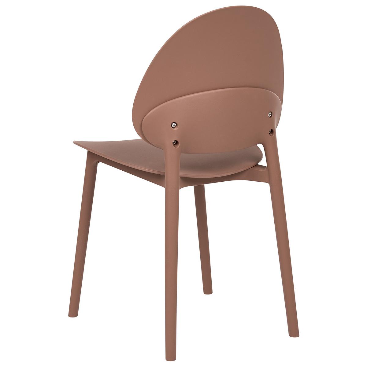 GARTENSTUHL 4er-Set Braun Ceara - Braun, Kunststoff (44/83/45cm) - Beliani