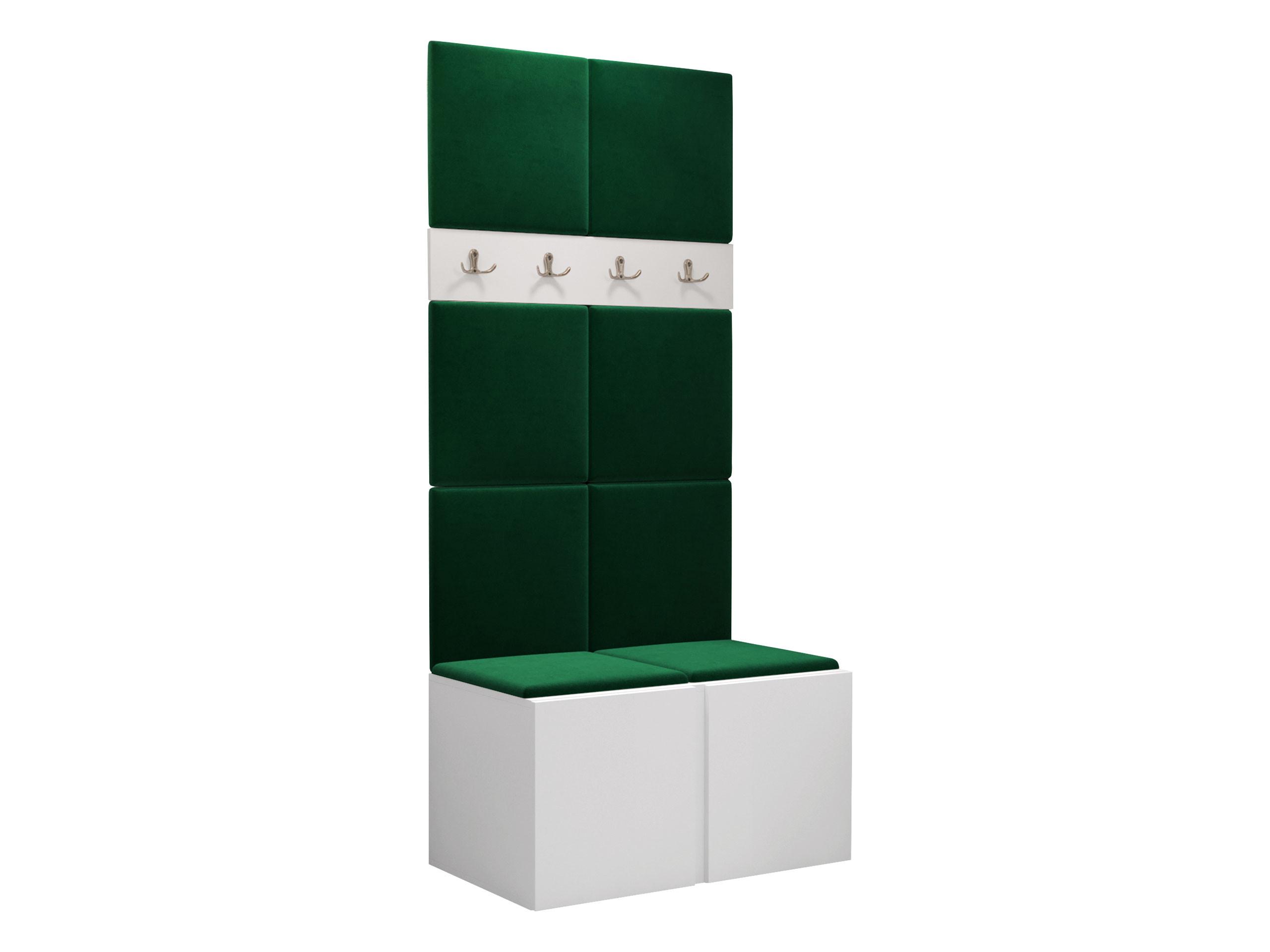 GARDEROBEN-SET Orion IV - Weiß/Grün, Holzwerkstoff/Kunststoff (84/186/46cm) - MIRJAN24
