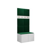 GARDEROBEN-SET Orion IV - Weiß/Grün, Holzwerkstoff/Kunststoff (84/186/46cm) - MIRJAN24