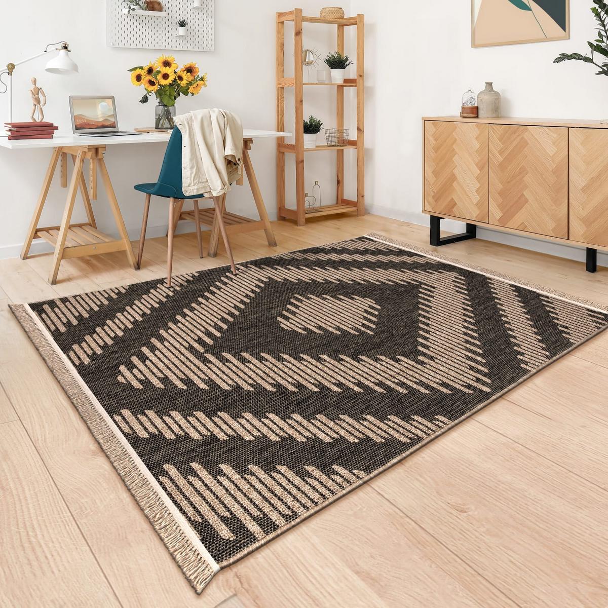 OUTDOORTEPPICH Boho Anthrazit 120 x 160 cm - Anthrazit, Kunststoff (120/160cm) - TT Home