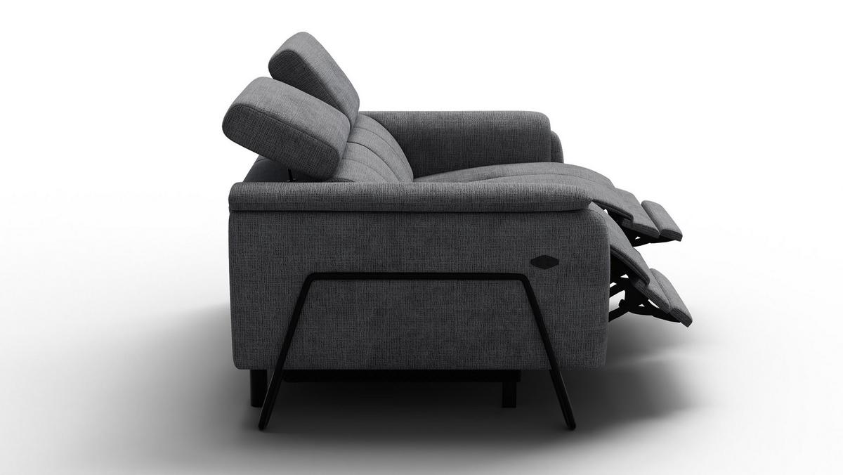 RELAXSOFA RODEN 2-Sitzer, dunkelgrau - Dunkelgrau, Holz/Textil (152/82/103cm) - Wozimo
