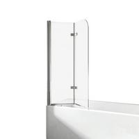 BADEWANNENAUFSATZ 2-teilig faltbar 120/140 cm - Transparent, Glas (120/140cm) - EMKE