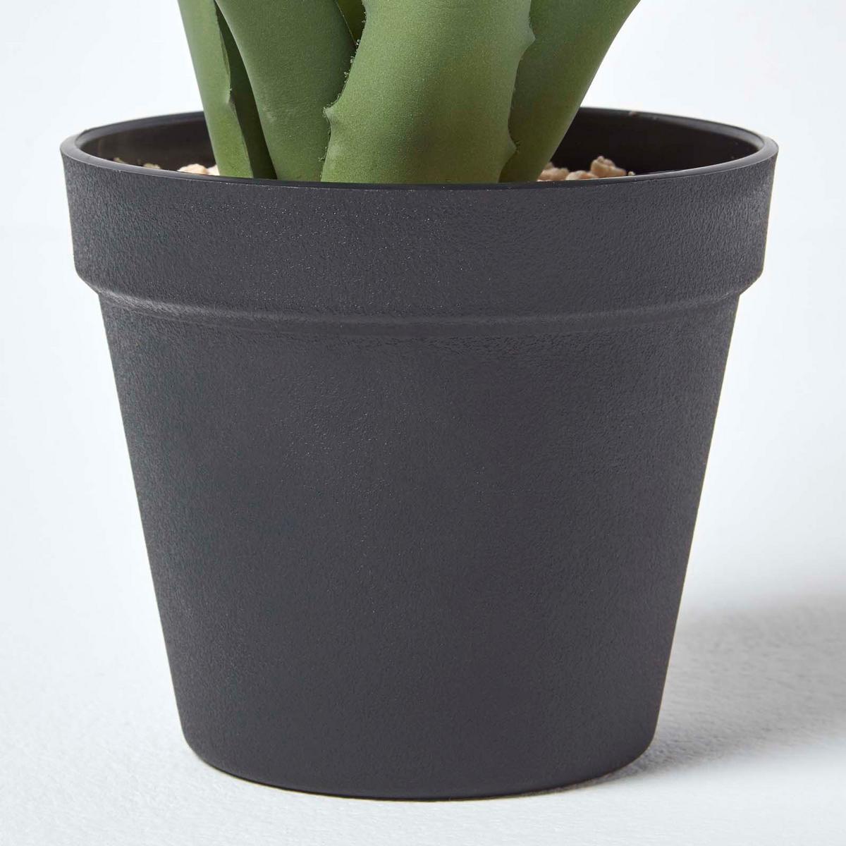 KUNSTPFLANZE Aloe vera im Deko-Topf, 30 cm - Grün, Kunststoff (30cm) - Homescapes