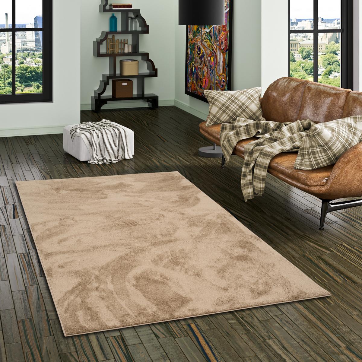 LUXUS SUPER SOFT HOCHFLOR LANGFLOR TEPPICH DELUXE - Taupe, Textil (200/300cm) - Snapstyle
