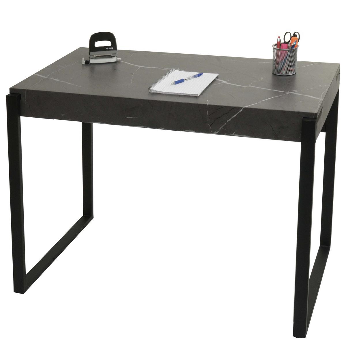 SCHREIBTISCH quadratisch Grau - Grau, Holz (54/100/80cm) - MCW