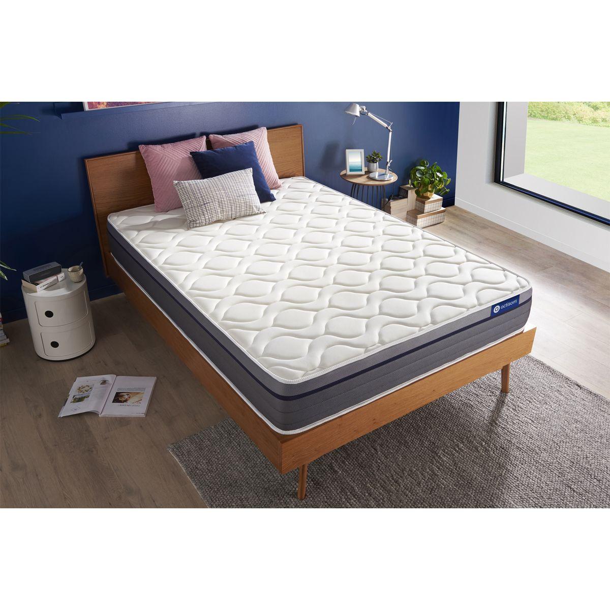 MATRATZE Actiflex zen Taschenfederkern und Memory-Schaum 80 x 200 cm h1 - Weiß, Textil (80/200cm) - ACTISOM