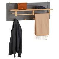 WANDGARDEROBE BOLTON anthrazit/braun - Anthrazit/Braun, Holz (109/40/27cm) - IDIMEX